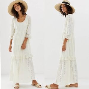 VERO MODA Broderie Smock Maxi Dress